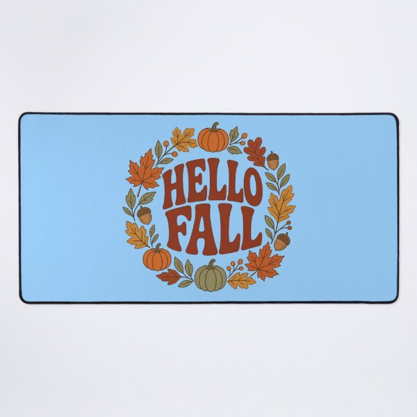 Item preview, Retro Hello Fall Autumn Pumpkin Wreath designed and sold by creativerooney.
