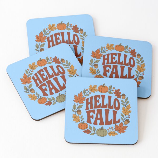 Item preview, Retro Hello Fall Autumn Pumpkin Wreath designed and sold by creativerooney.