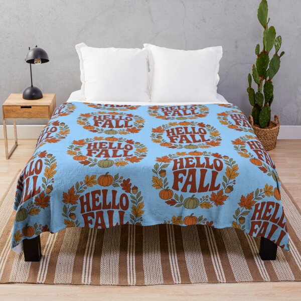 Item preview, Retro Hello Fall Autumn Pumpkin Wreath designed and sold by creativerooney.