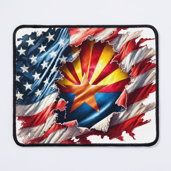 Item preview, Arizona State Flag Torn American Flag Patriotic Arizona Pride designed and sold by LesGTs.
