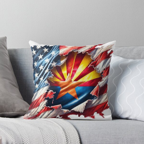 Item preview, Arizona State Flag Torn American Flag Patriotic Arizona Pride designed and sold by LesGTs.