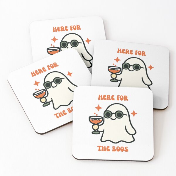 Item preview, Here For The Boos Cute Ghost Matching Couple Halloween Sticker Art designed and sold by wildsilencee.