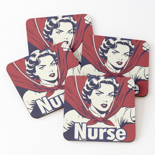 Item preview, Nurse Superhero Retro Vintage Pin Up Nurse Healthcare Hero designed and sold by LesGTs.