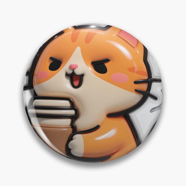 Item preview, Pegatina de café con un lindo gato designed and sold by KunalCreative.