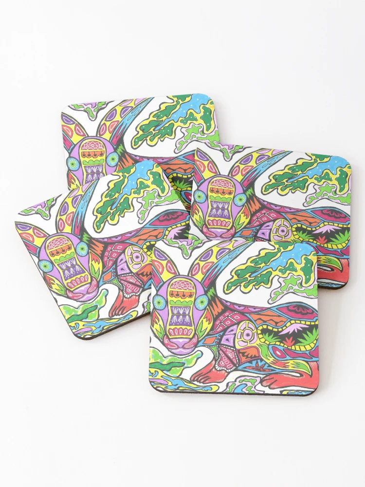 Thumbnail 1 of 5, Coasters (Set of 4), Rabbit designed and sold by RanKam.