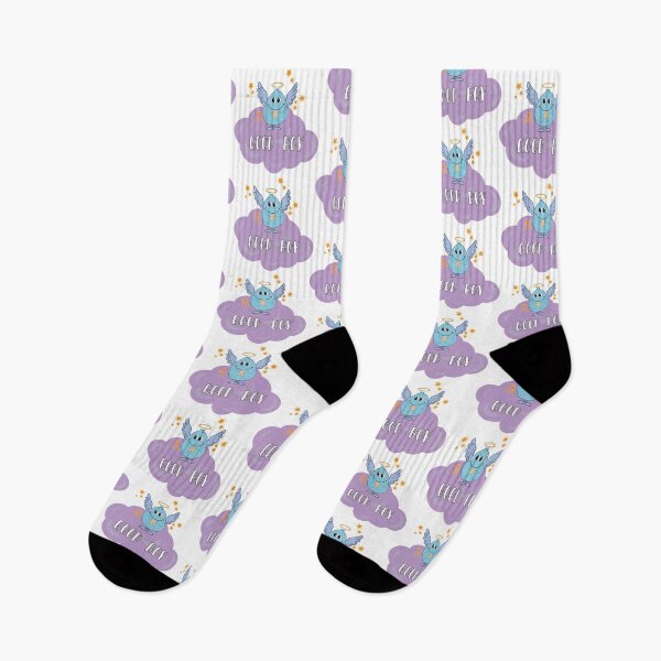 Item preview, Good boy depicted with an angel on a cloud designed and sold by Sock Garden.