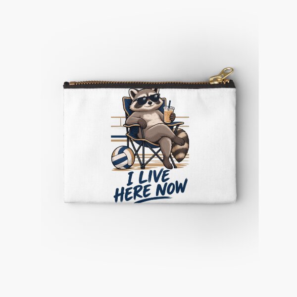 Item preview, I Live Here Now Volleyball Raccoon Sports Parent Graphic designed and sold by Whirx.