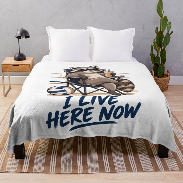 Item preview, I Live Here Now Volleyball Raccoon Sports Parent Graphic designed and sold by Whirx.