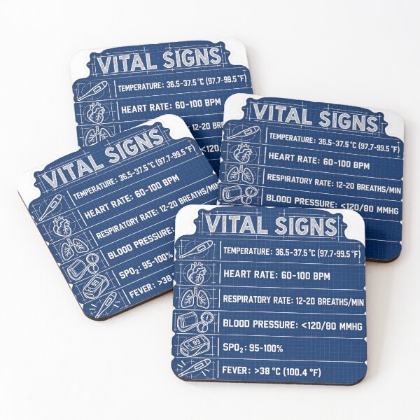 Item preview, Vital Signs Blueprint Study Aid Nursing Student Sticker designed and sold by isokinetic.