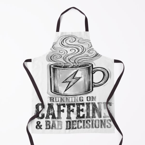 Item preview, Running on Caffeine & Bad Decisions - Funny Quote designed and sold by Visual Dept..