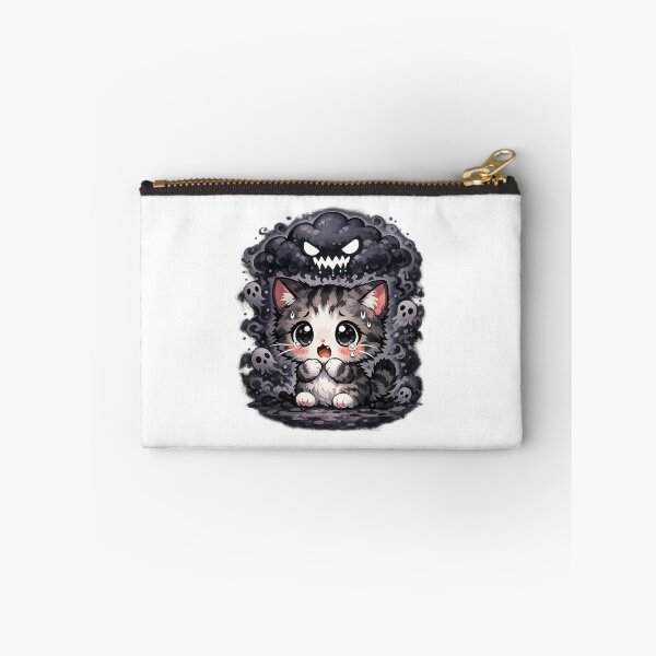 Item preview, Kawaii Chibi Scared Cat with Ghostly Shadows designed and sold by Sommium .