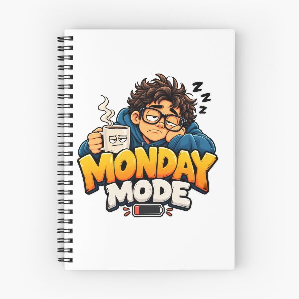 Item preview, Monday Mode — Funny Sleepy Coffee Lover T-Shirt designed and sold by sonsunarts.