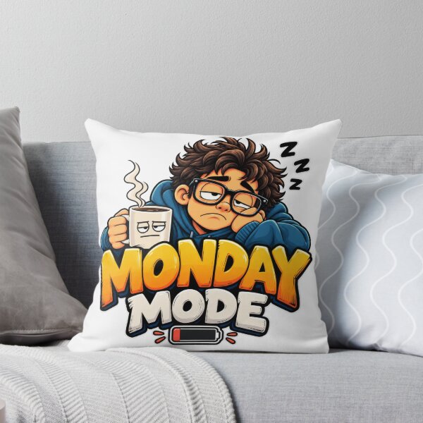Item preview, Monday Mode — Funny Sleepy Coffee Lover T-Shirt designed and sold by sonsunarts.