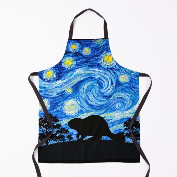 Item preview, Funny Beaver Starry Night Painting Moon Star Zoo Boys Girls designed and sold by FurryHavenPH.