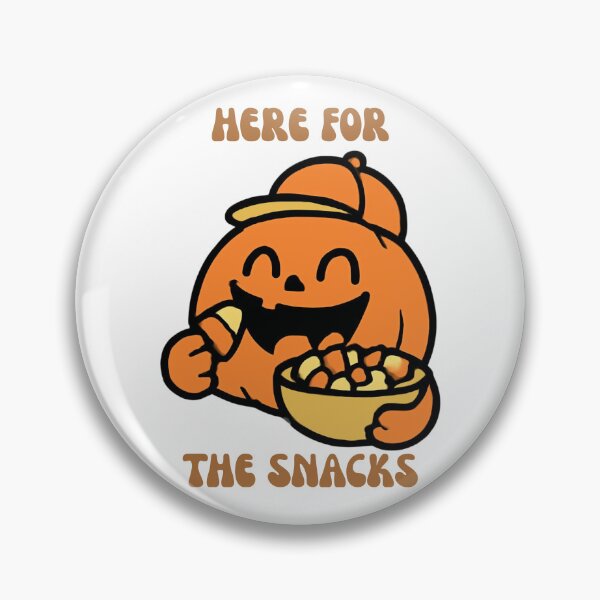 Item preview, Here For The Snacks Funny Pumpkin Matching Couple Halloween Sticker Art designed and sold by wildsilencee.