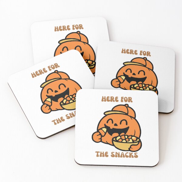 Item preview, Here For The Snacks Funny Pumpkin Matching Couple Halloween Sticker Art designed and sold by wildsilencee.