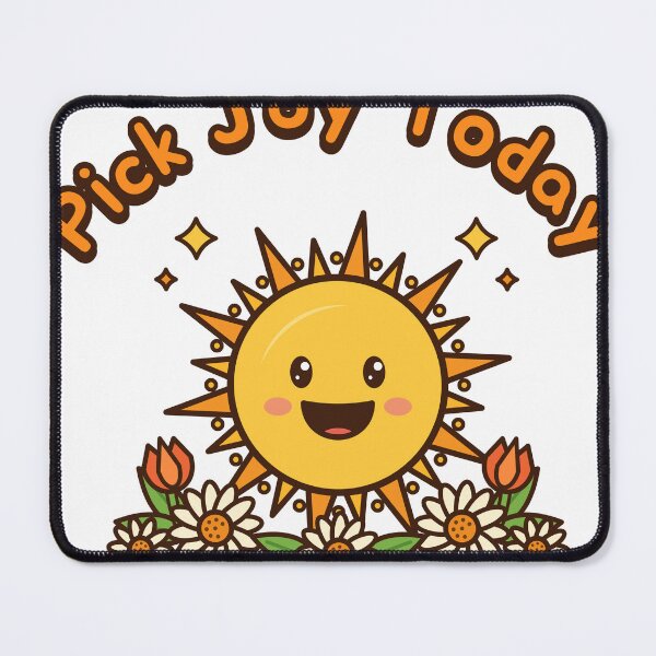 Item preview, Pick Joy Today Happy Smiling Sun with Daisies and Tulips designed and sold by LesGTs.