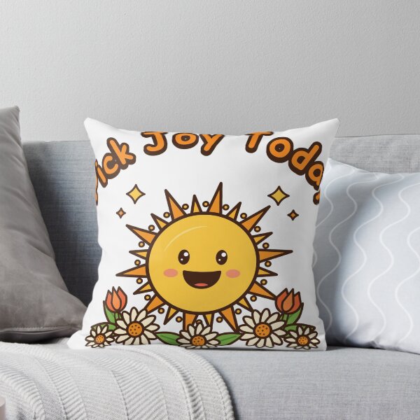 Item preview, Pick Joy Today Happy Smiling Sun with Daisies and Tulips designed and sold by LesGTs.