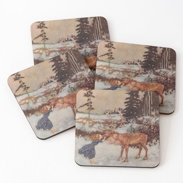 Item preview, Gerda and the Reindeer - Edmund Dulac designed and sold by forgottenbeauty.