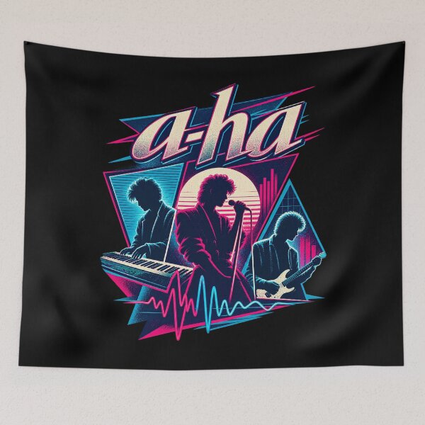 Item preview, a-ha Band – Retro 80s Synth Pop New Wave Neon Music Art designed and sold by Jadegothgobby.