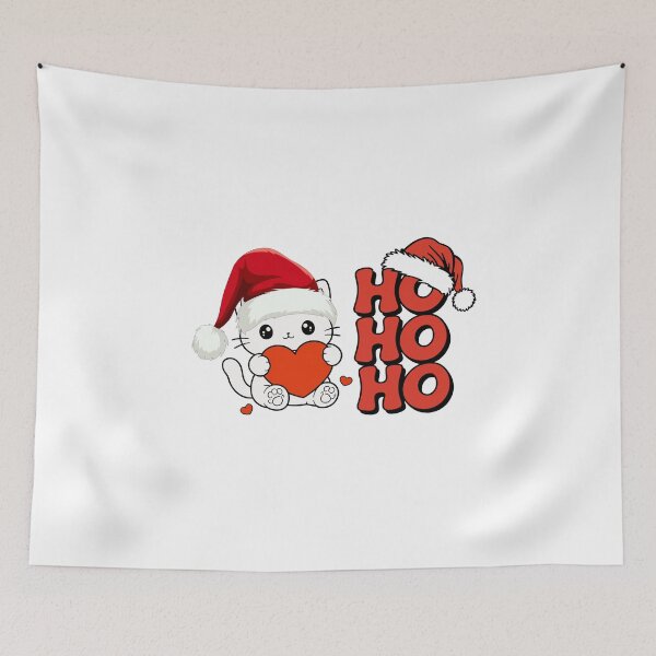 Item preview, Cute Santa Cat Ho Ho Ho Christmas Sticker designed and sold by lailakhalaf.