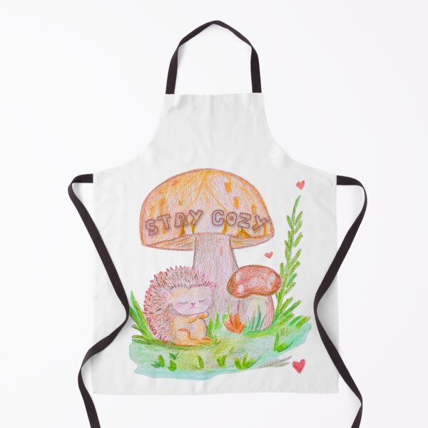 Item preview, Stay Cozy – Sleeping hedgehog under a mushroom (hand-drawn) designed and sold by alilu-art .