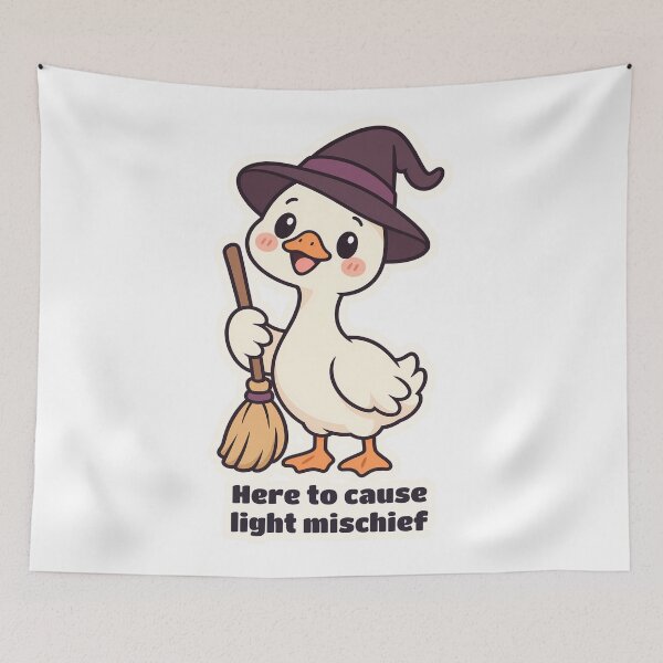 Item preview, Silly Goose Witch Here to Cause Light Mischief designed and sold by OuqCreations.
