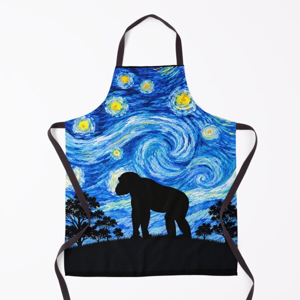 Item preview, Funny Chimpanzee Starry Night Painting Moon Star Zoo Boys Girls designed and sold by FurryHavenPH.