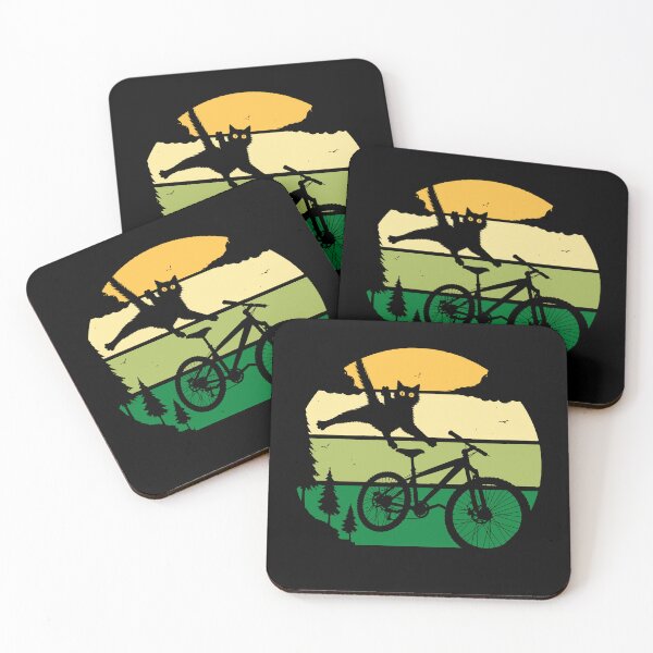 Item preview, Happy pet design: downhill MTB jumping cat #3 designed and sold by UrbanTRIP.