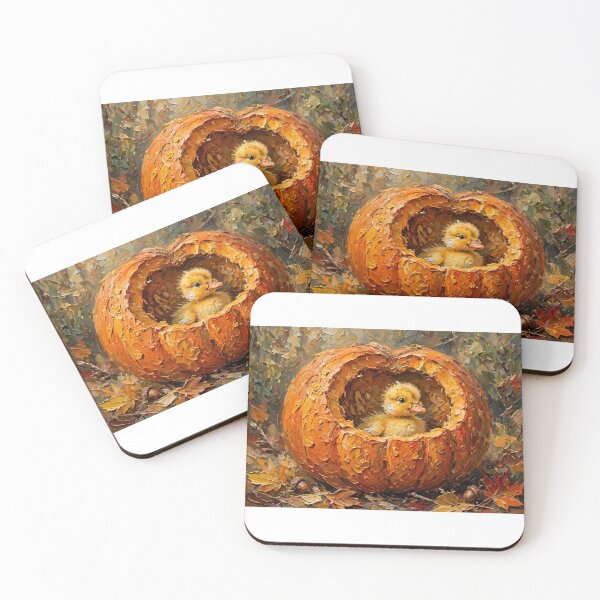 Item preview, Fall chick an Pumkin  designed and sold by Tonyasartprints.