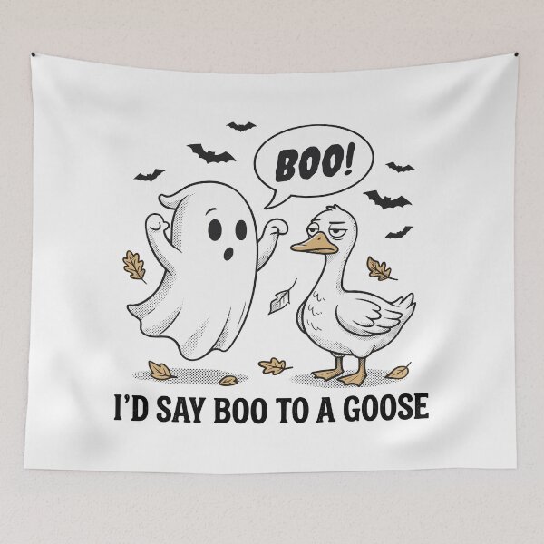 Item preview, I'd Say Boo To A Goose – Funny Halloween Ghost & Goose Pun Design designed and sold by JPees.