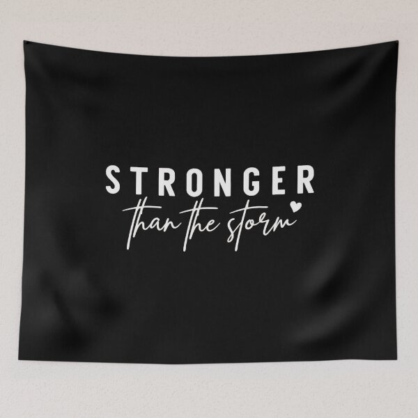 Item preview, Stronger Than The Storm Minimal Inspirational Script designed and sold by FogliaDreamArt.