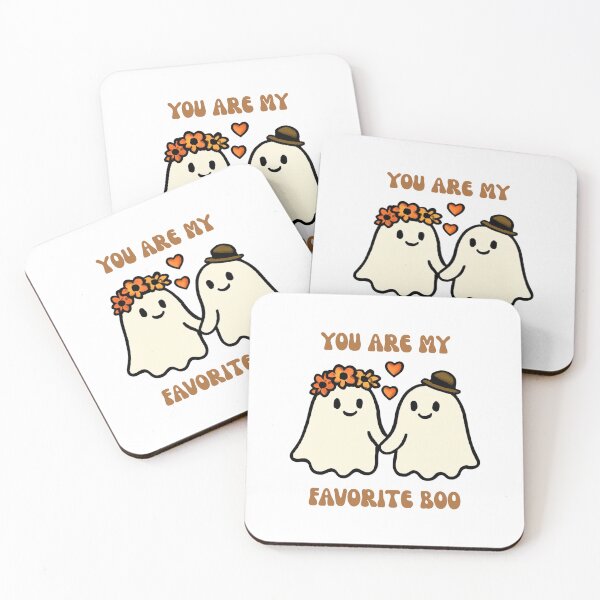 Item preview, You Are My Favorite Boo Cute Ghost Couple Halloween Sticker Art designed and sold by wildsilencee.