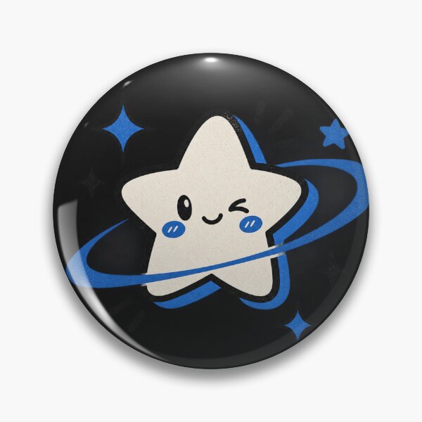 Item preview, Kawaii Cosmic Star with Blue Saturn Ring – Cute Space Character designed and sold by CosmicStar3.
