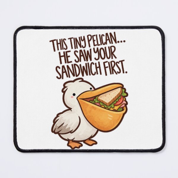 Artikelvorschau, Pelikan isst ein Sandwich entworfen und verkauft von The  Knick Knack Nook.