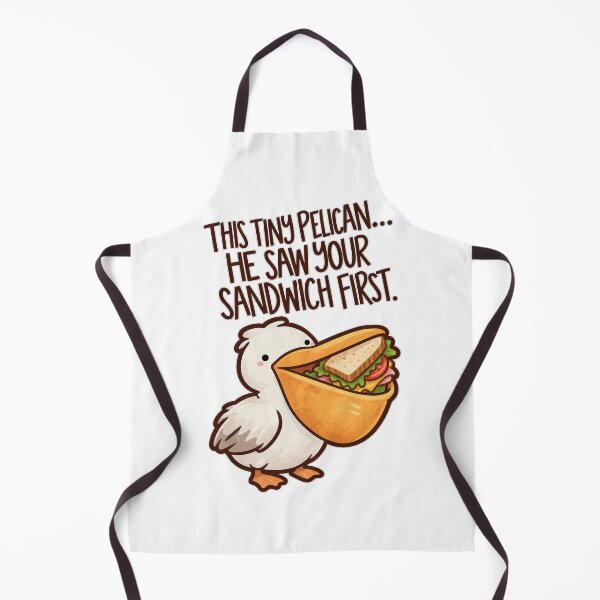 Item preview, Pelican eating a sandwich designed and sold by The  Knick Knack Nook.