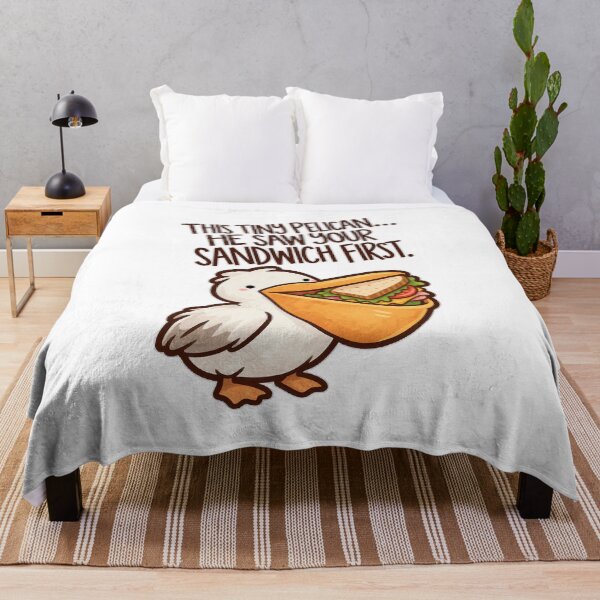 Item preview, Pelican eating a sandwich designed and sold by The  Knick Knack Nook.