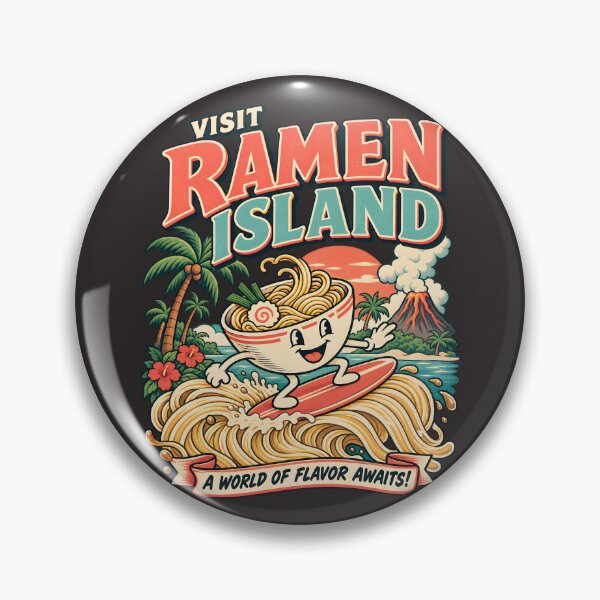 Item preview, Surfing Ramen Island designed and sold by AwesomeBeyondLimits.