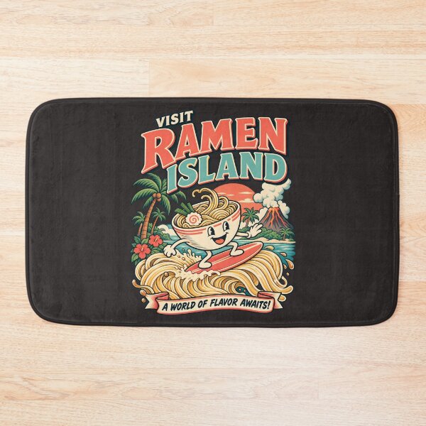 Item preview, Surfing Ramen Island designed and sold by AwesomeBeyondLimits.