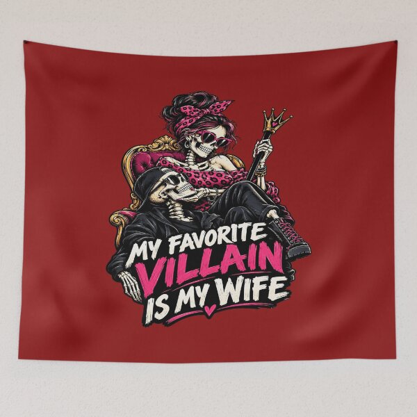 Item preview, My Favorite Villain is My Wife - Halloween Skeleton Marriage designed and sold by Endless7Art.