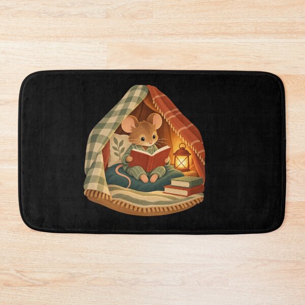 Item preview, Cozy Mouse Reading in a Blanket Fort designed and sold by AMICO77.