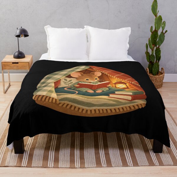 Item preview, Cozy Mouse Reading in a Blanket Fort designed and sold by AMICO77.