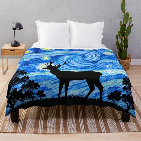 Item preview, Funny Deer Starry Night Painting Moon Star Zoo Boys Girls designed and sold by FurryHavenPH.