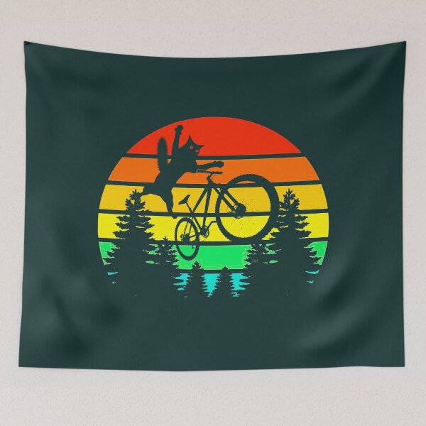 Item preview, Happy pet design: downhill MTB jumping cat designed and sold by UrbanTRIP.