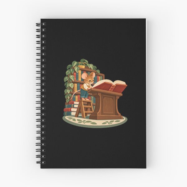 Item preview, Cozy Library Mouse Reading a Giant Book designed and sold by AMICO77.