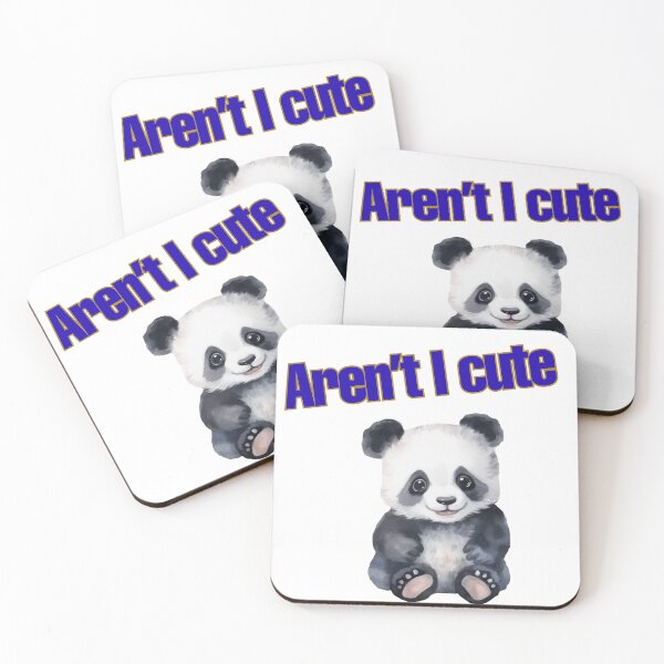 Item preview, Aren't I Cute Baby Panda Watercolor designed and sold by Tobietales.