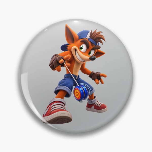 Item preview, Pegatina retro de bandicoot y yo-yo – Arte de personajes de videojuegos de dibujos animados de los 90 designed and sold by Felixuss.