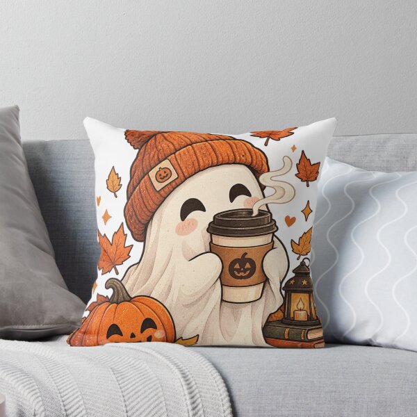 Item preview, Cozy Halloween Ghost Pumpkin Halloween Coffee Lover Fall Season Design designed and sold by Drifka.