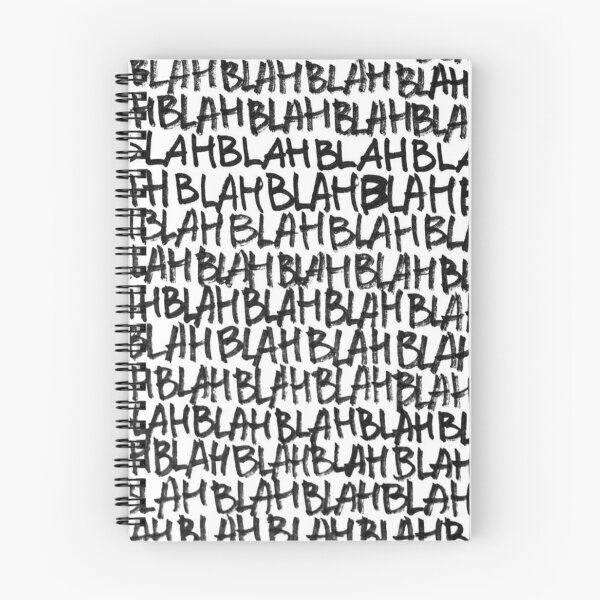 Item preview, Blah Blah Blah Handwritten Pattern – Black and White Repeat Typography Design designed and sold by EatPrayLive.