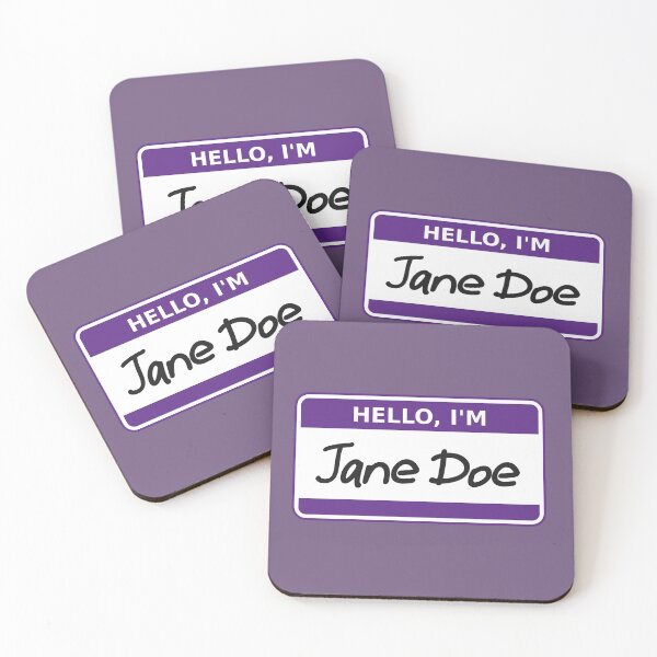 Item preview, I'm Jane Doe Name Sticker  designed and sold by RareSquareBearArts.